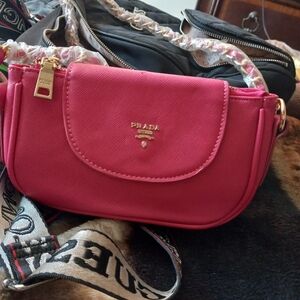 Prada Milano clutch purse pink